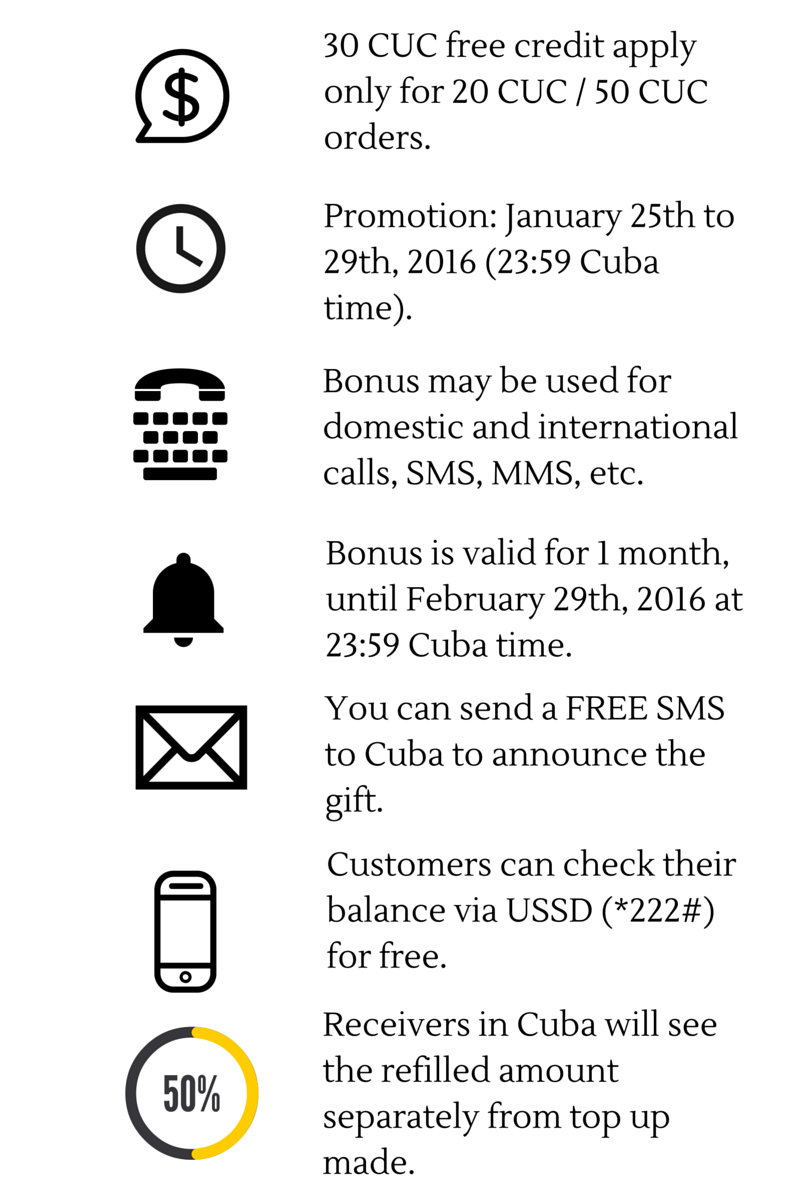 FREE Cubacel credit