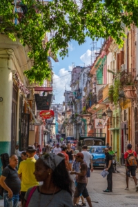Cuba streets, full of tourists and locals