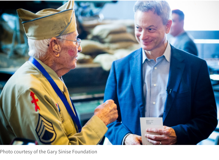 Gary Sinise and an old military rep