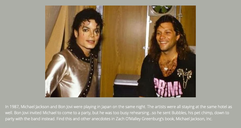 Michael Jackson and Jon Bon Jovi