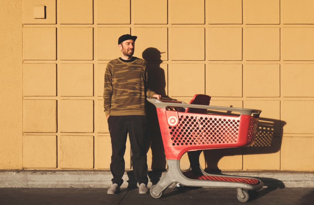 man with shopping cart