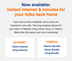 Send balance to Pakistan mobiles from abroad