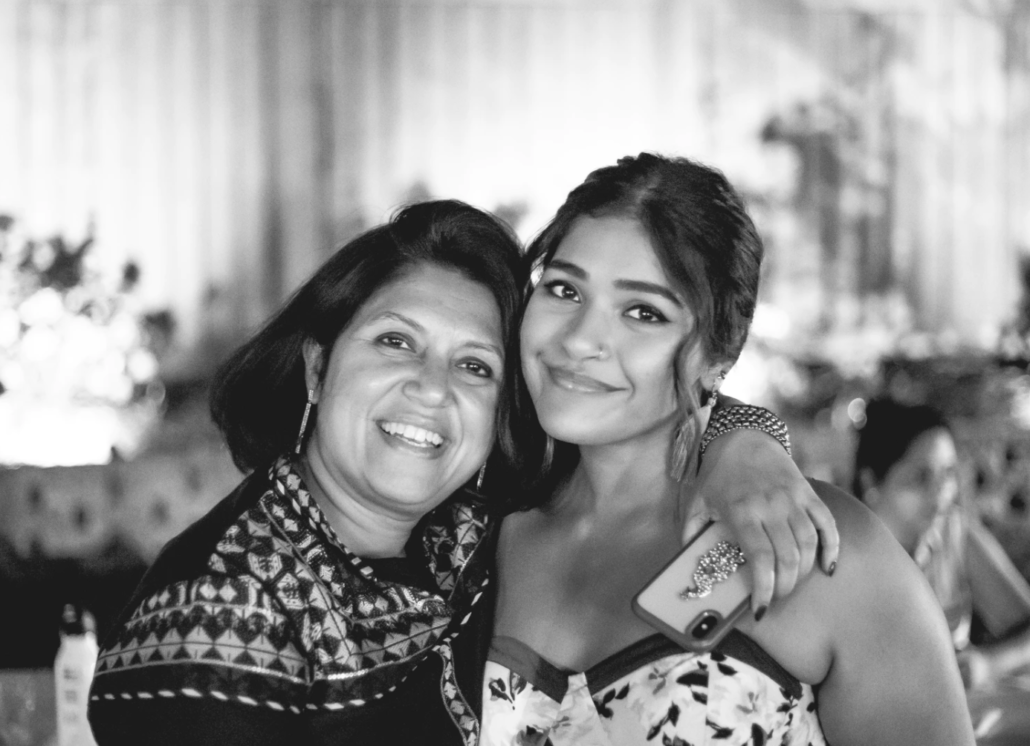 Latino mother and daughter