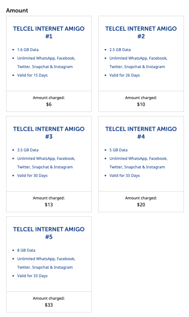 MobileRecharge.com Mexico Telcel