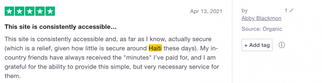 send minutes to Haiti digicel