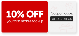 welcome coupon MobileRecharge.com