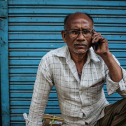 man talking on the phone