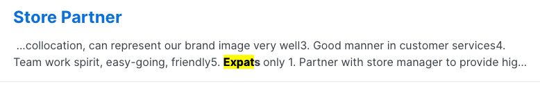 expat job ad