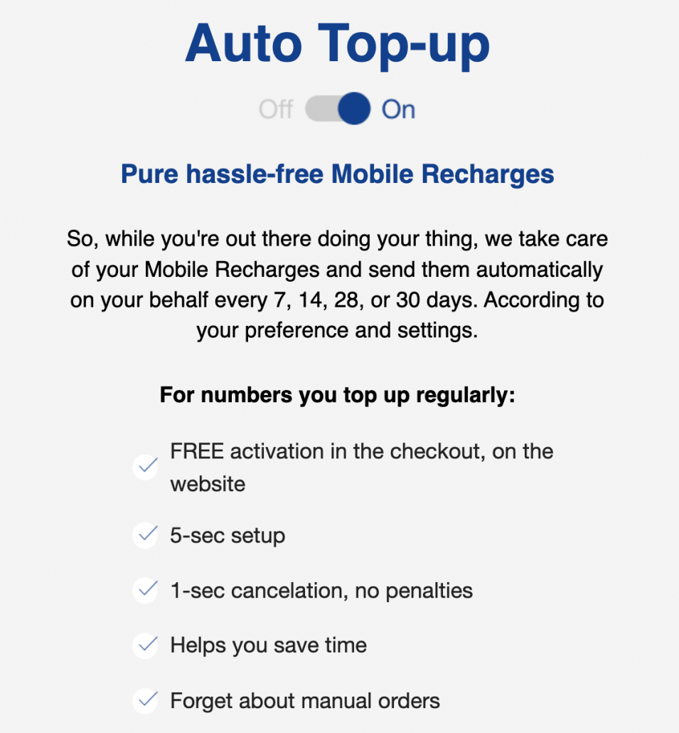 Auto Top-up MobileRecharge.com