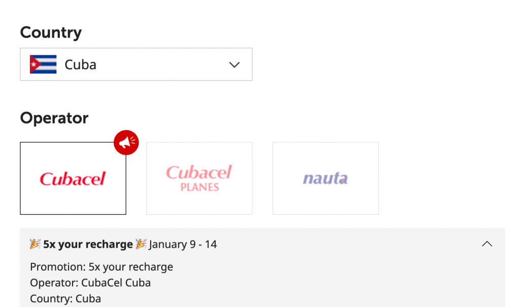 Cubacel promo January 2023