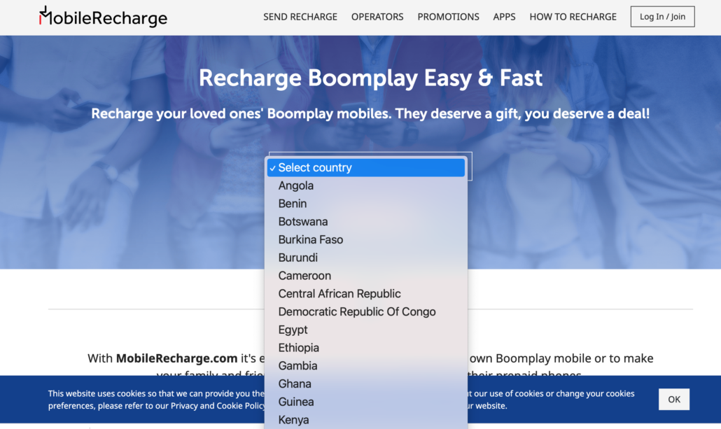 Buy Boomplay with MobileRecharge.com in seconds 