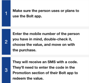 Steps to top up Bolt account in Africa