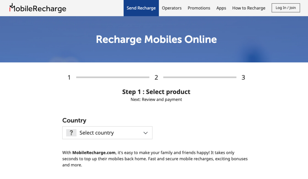 MobileRecharge data