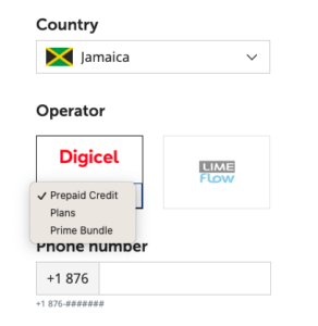How to send credit to Jamaica using MobileRecharge.com