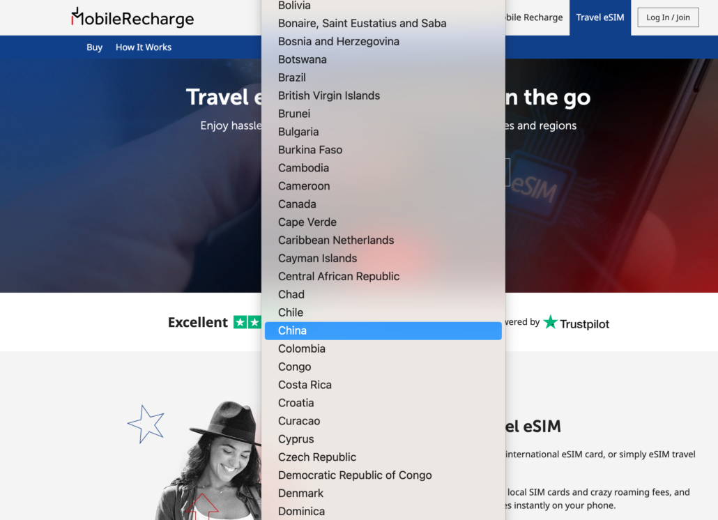 MobileRecharge: Travel eSIM