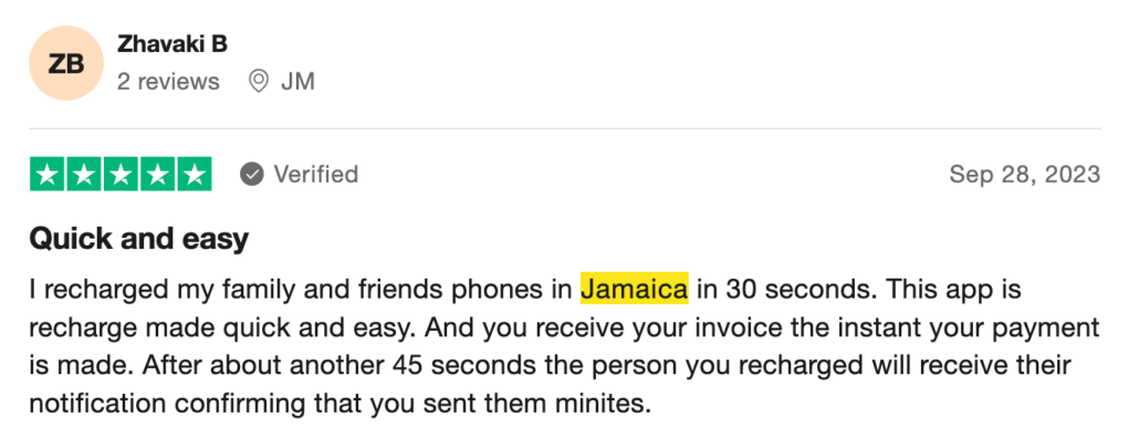 MobileRecharge.com for Jamaicans worldwide