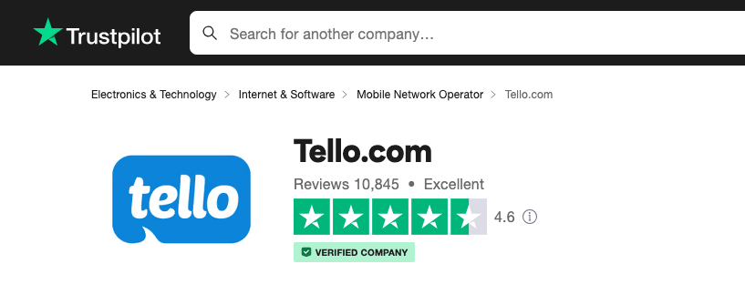 Tello Mobile carrier for USA