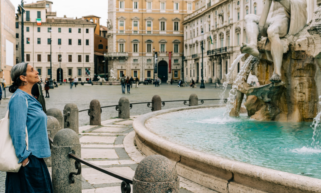 Indian woman in Italy