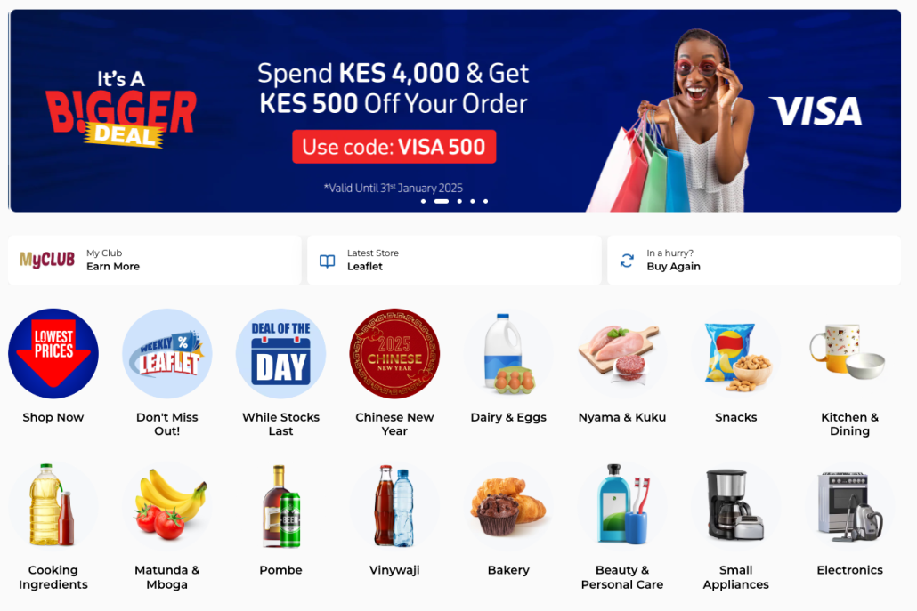 Carrefour Kenya printscreen