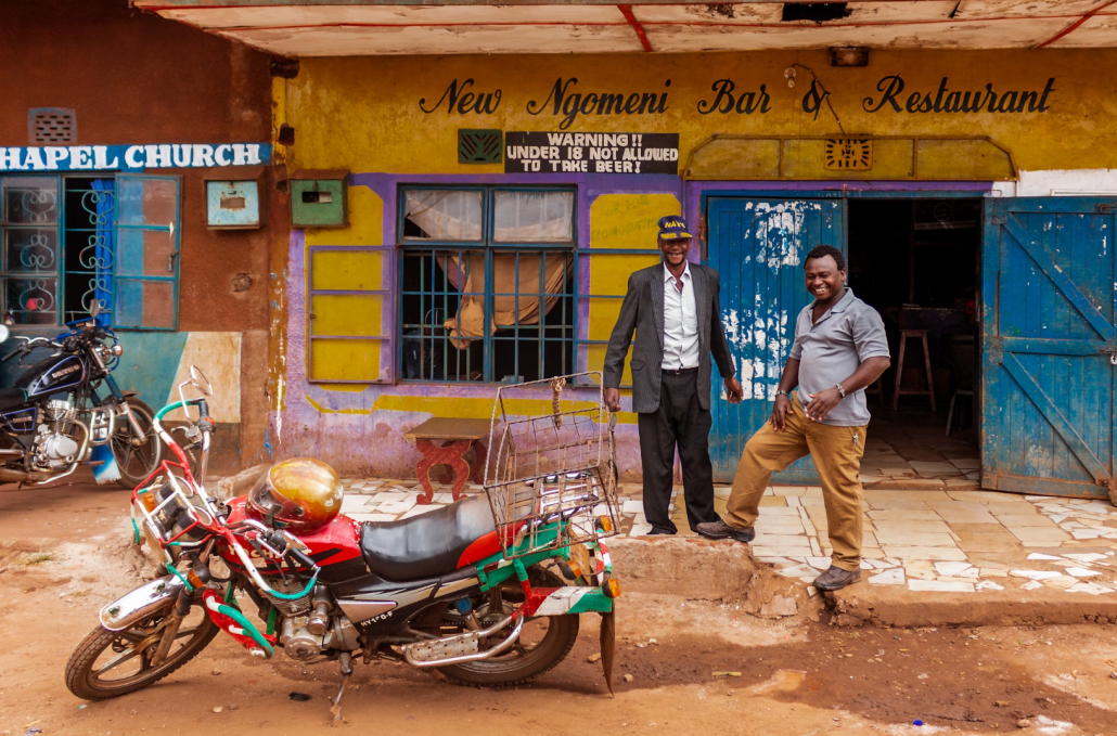 Men in the street in Kenya