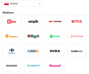 gift cards to poland